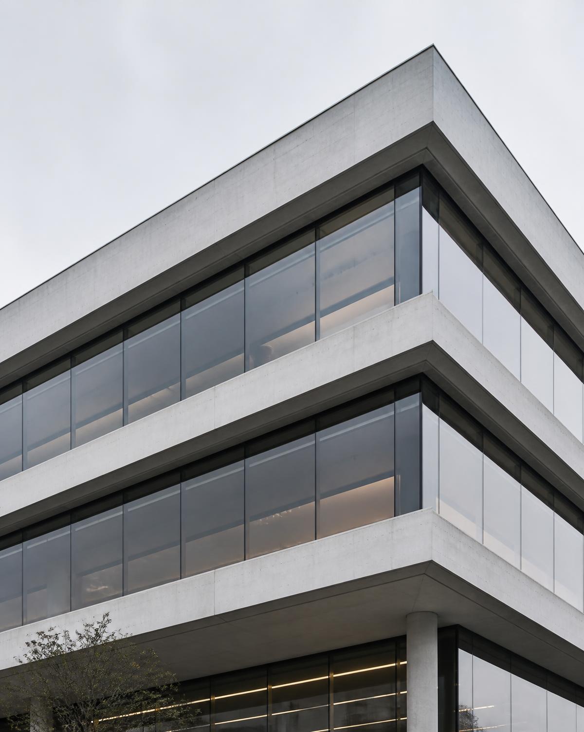 Modern commercial building facade delivered by CFM Development