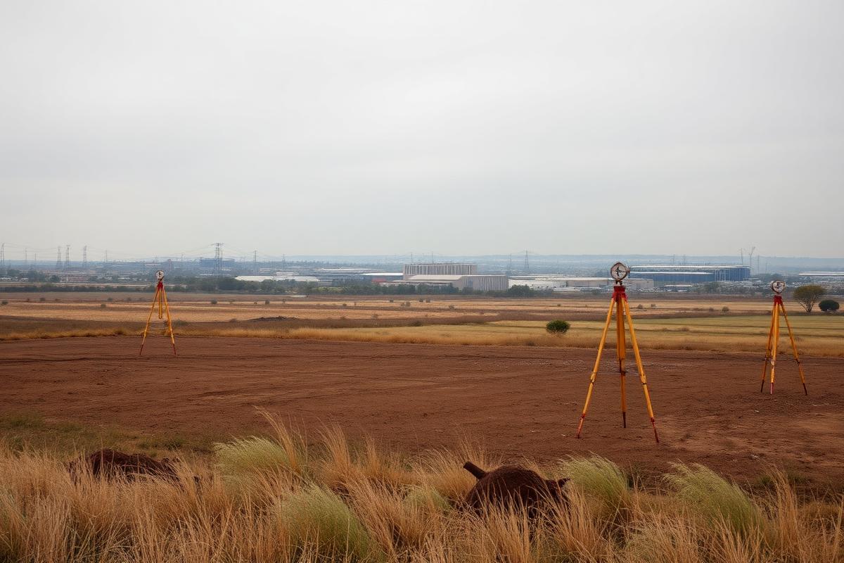 Vacant serviced industrial land on the city fringe